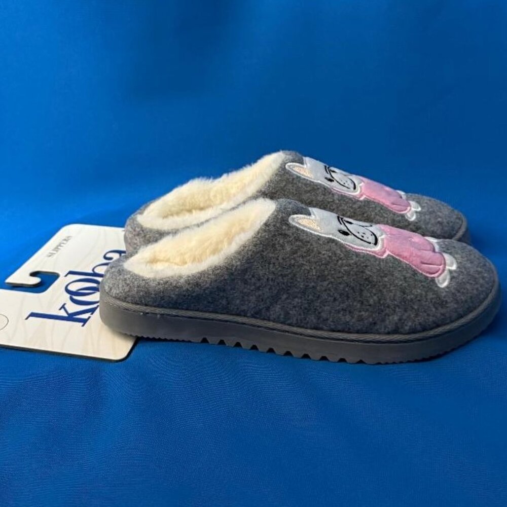 NWT & GREAT GIFT KOOBA FRENCHIE FRENCH BULLDOG SLIPPERS M / MEDIUM 6 1/2 - 7 1/2 - Picture 11 of 13